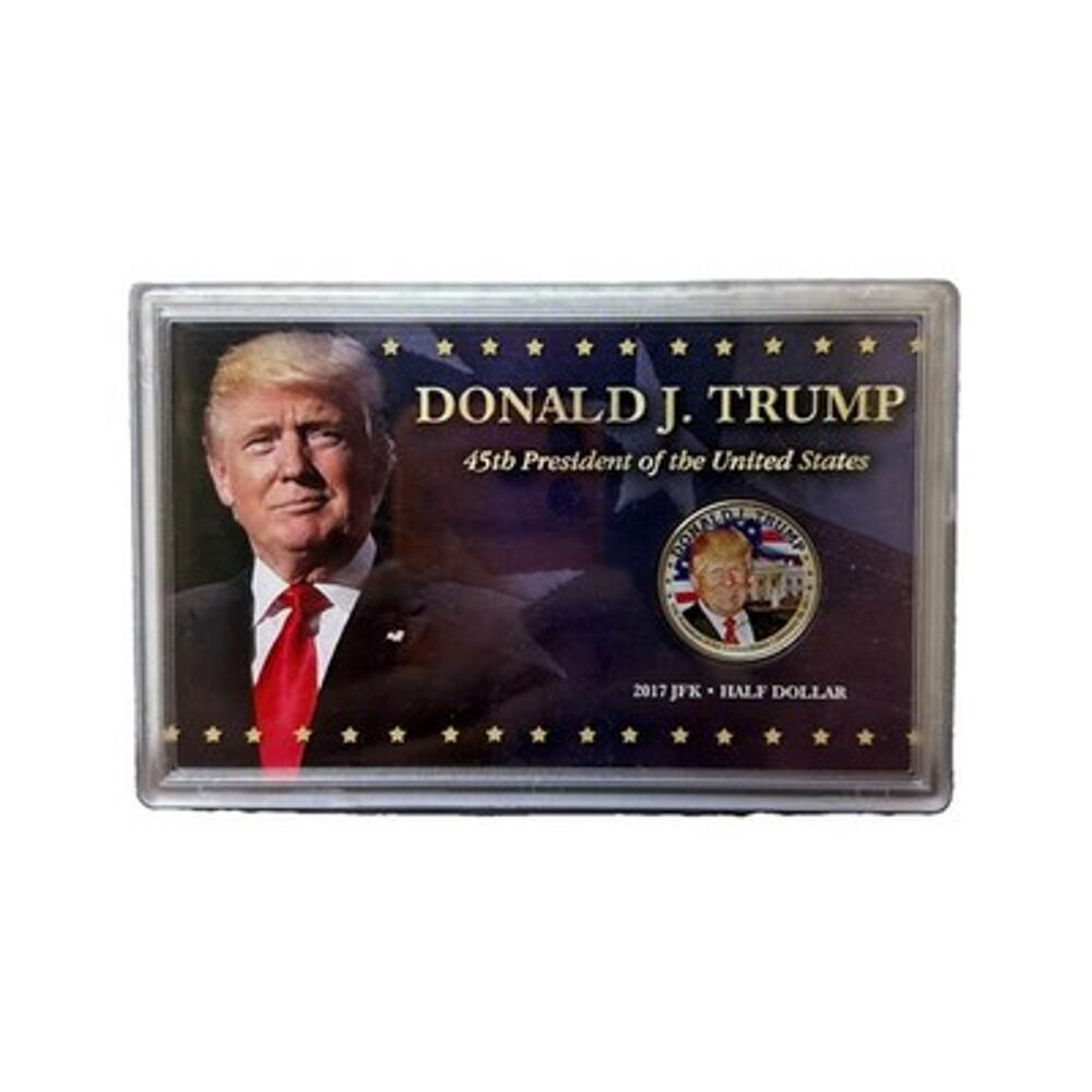 Trump Coin made JFK Half dollar Coin Card